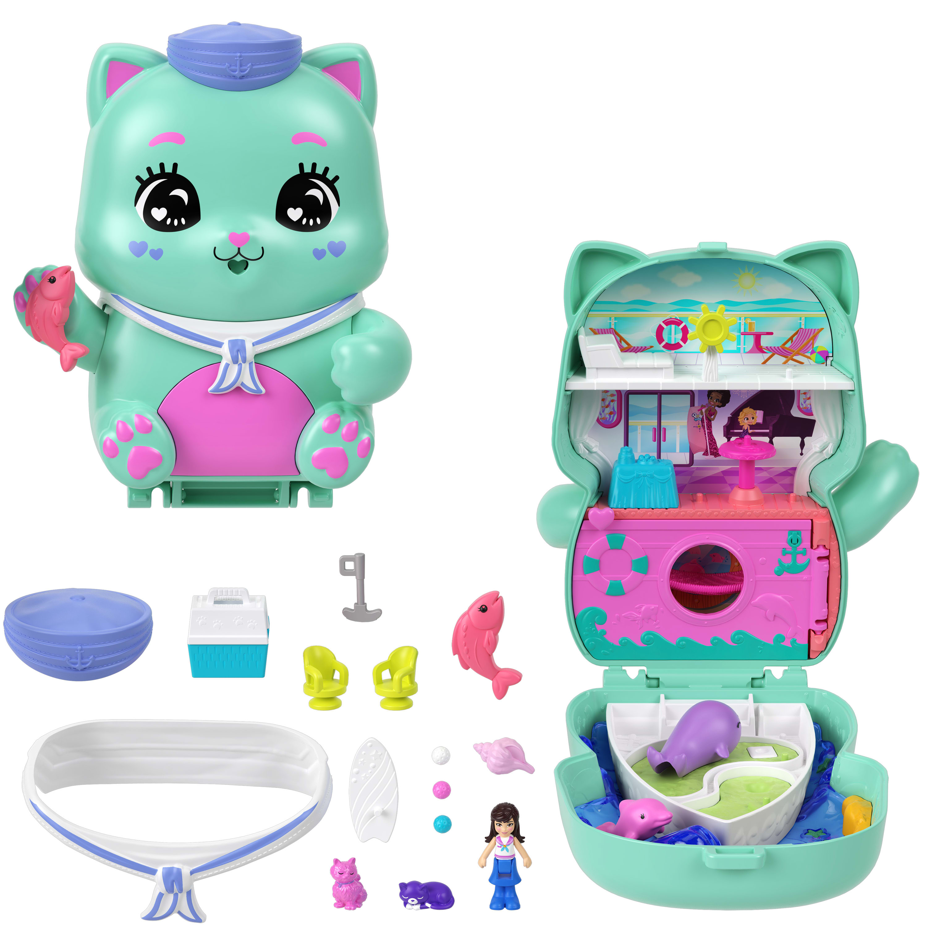 Polly Pocket Set Sail Kitty,
