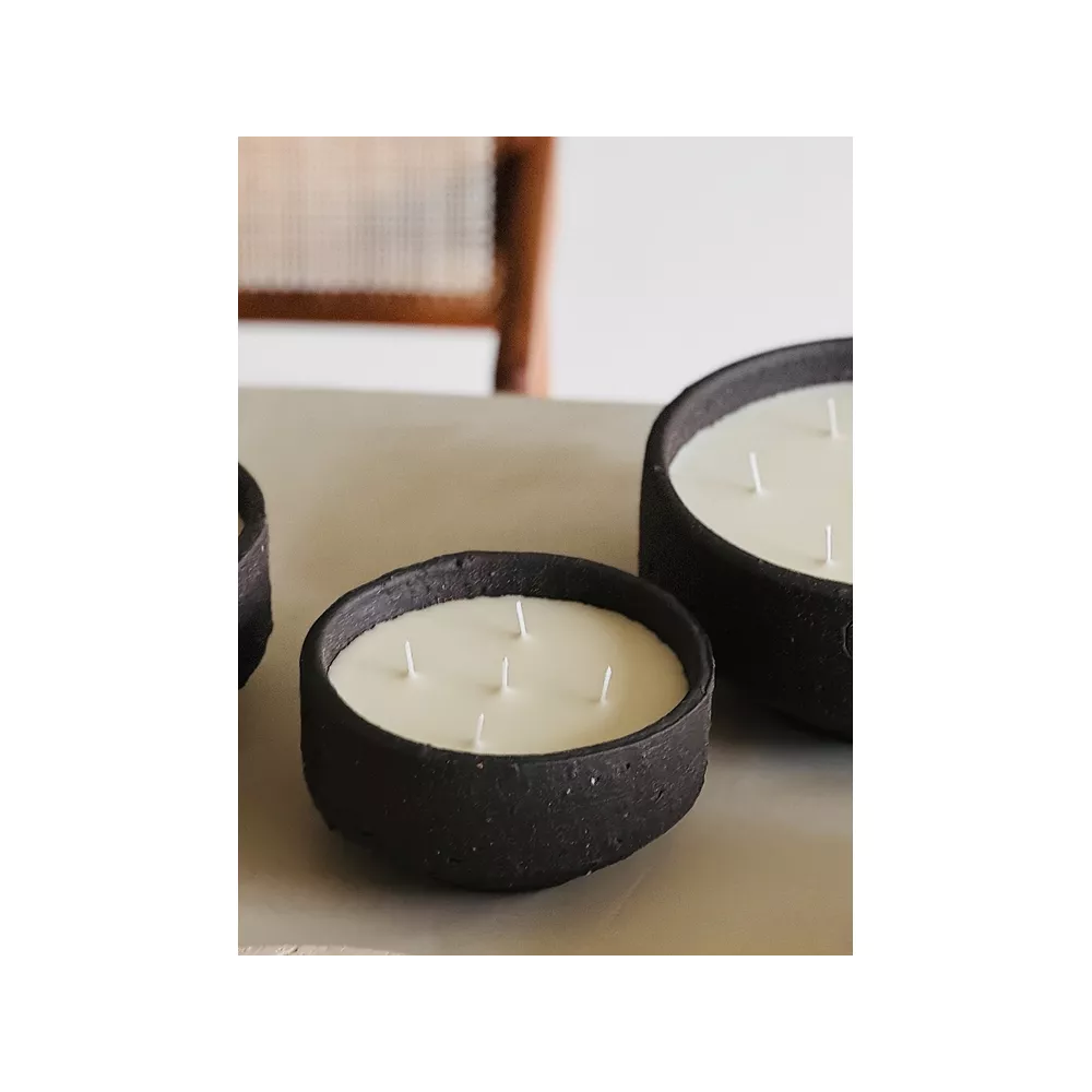 Bellume Buitenkaars Barro Charcoal 2230g - 26x11 cm - 90 Branduren - 5 Wieken