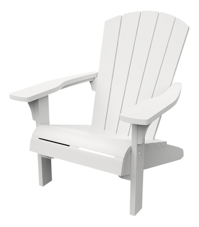 Keter Tuinstoel Troy Adirondack Wit Houtlook 93x81x96.5 cm