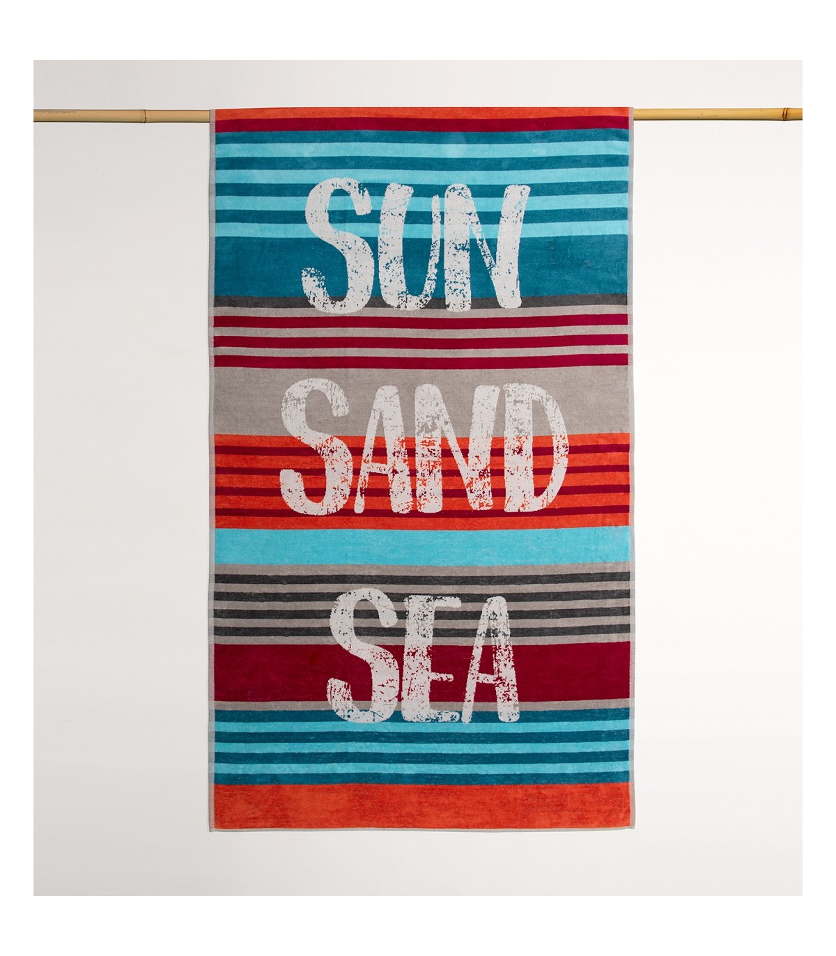 Lasa Home Strandlaken Velours 100x180 cm Kleur 7 Sun Sand Sea