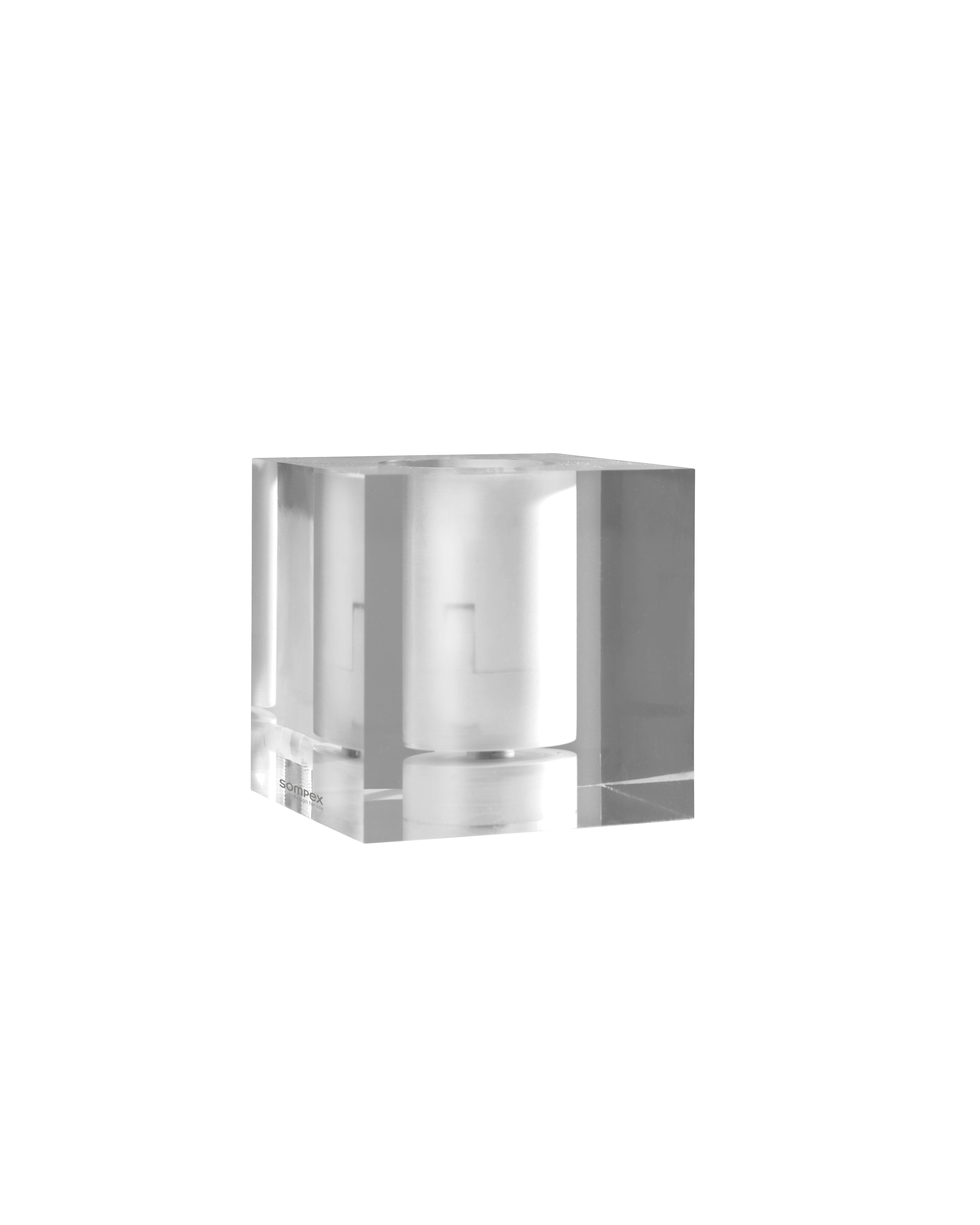 Sompex Tafellamp Cubic Clear - 8x8x8 cm - Acryl - 60 W - E27 - excl. Lamp