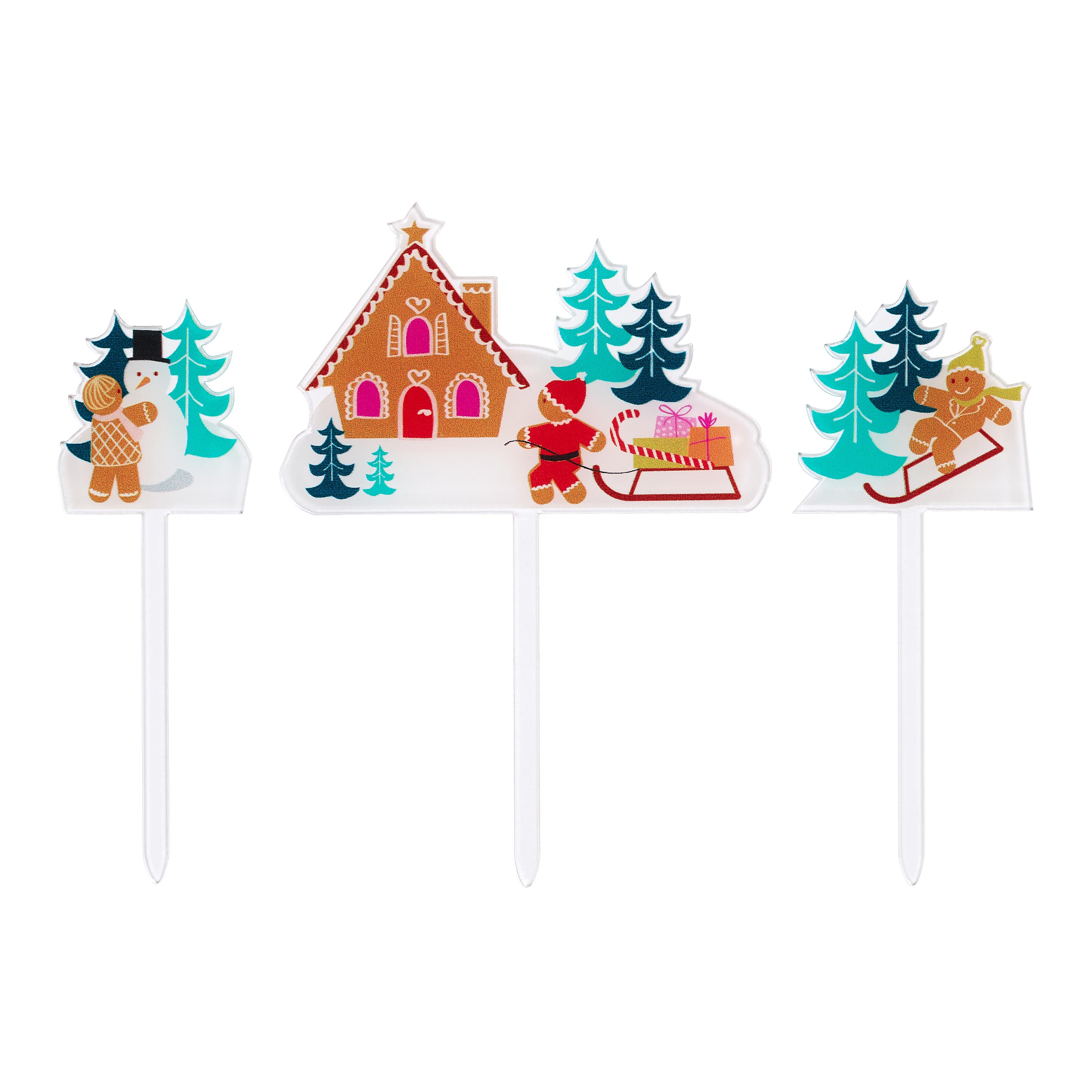 Tala Caketopper Gingerbread 3-delig