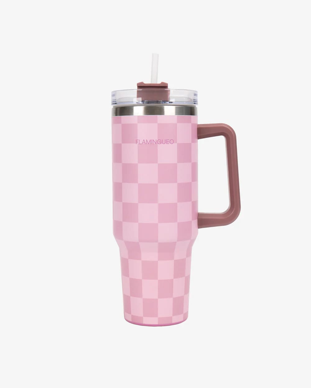 Flamingueo Isoleerbeker Dama Rosa 1.18l met Rietje - RVS - 10x27 cm