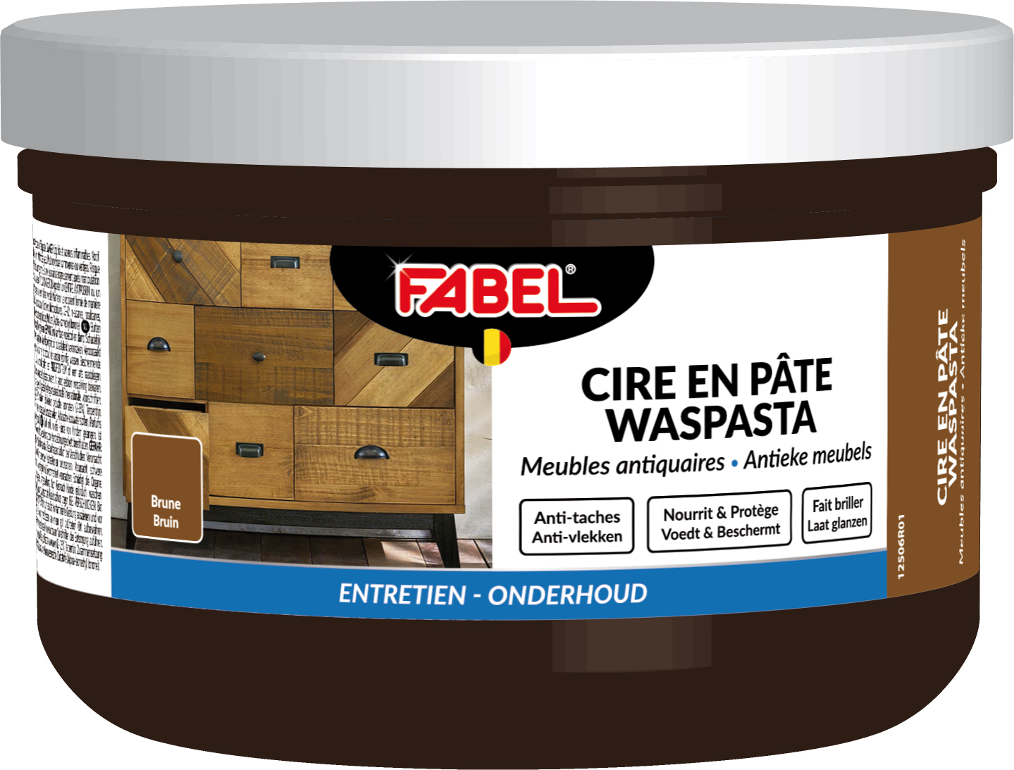 Fabel Vaste Antiekwas Hout en Meubels Bruin 350ml - Waspasta