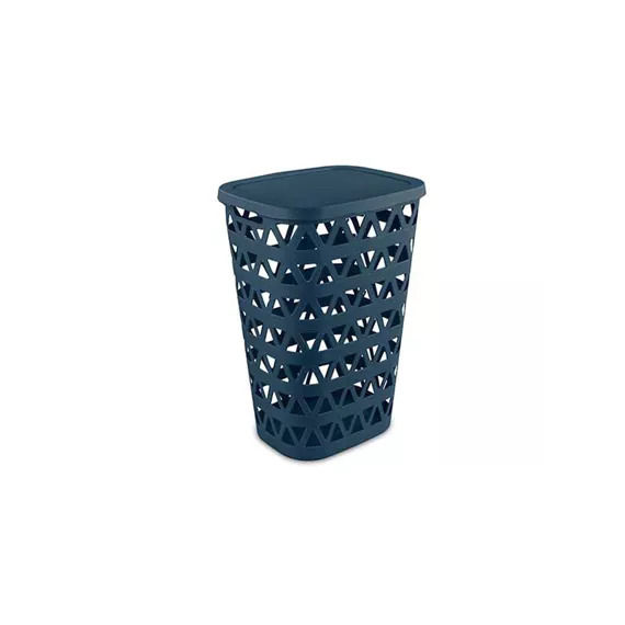 Curver Linnenmand/Wasbox Oceana Nachtblauw 55l met Deksel  - 42.6x34.5x60 cm