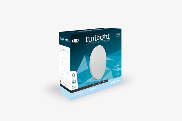 Twilight Plafondlamp rond 15W 4000K IP20 1800 Lumen