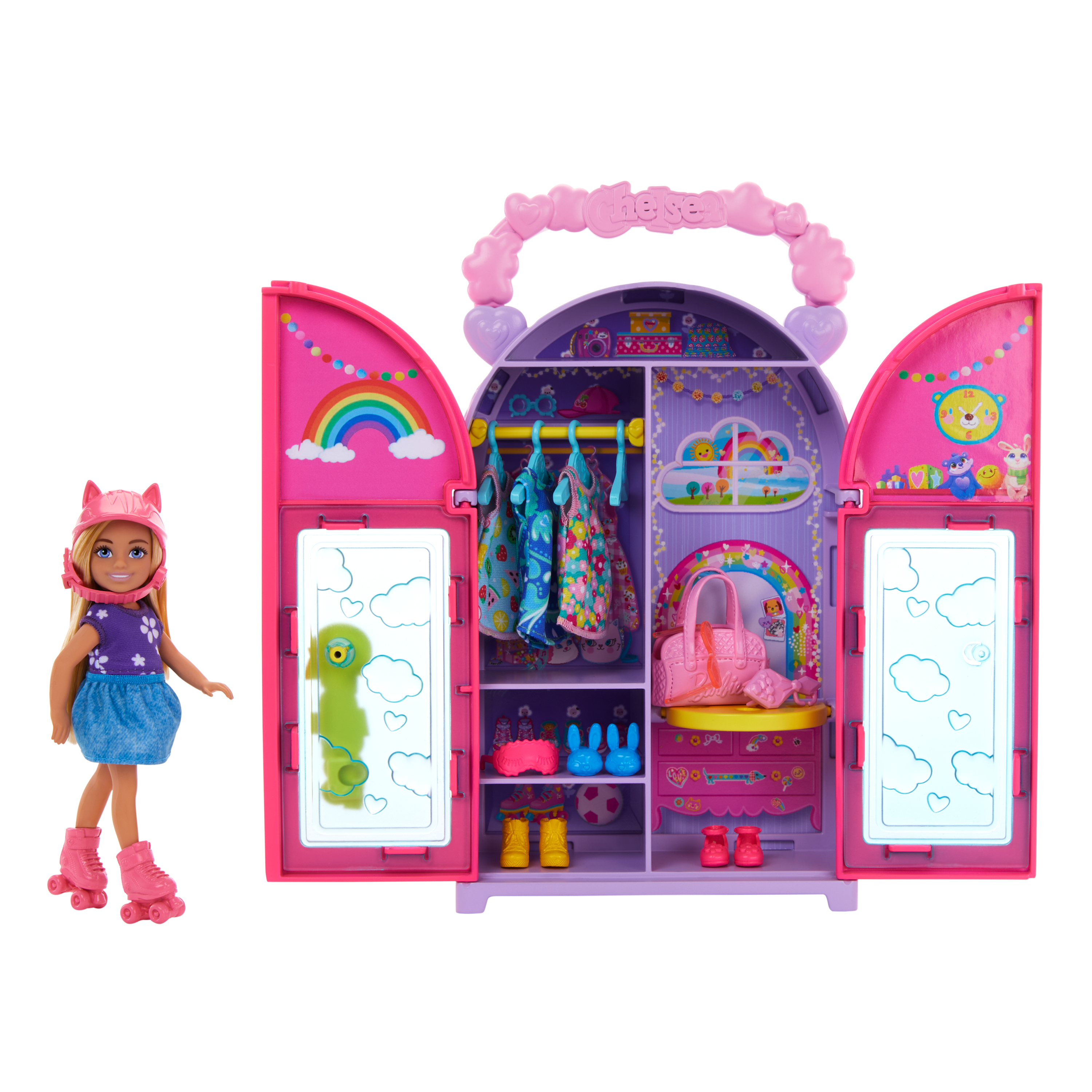 Barbie Chelsea pop met kast en accessoires Barbie Chelsea pop met kast en accessoires