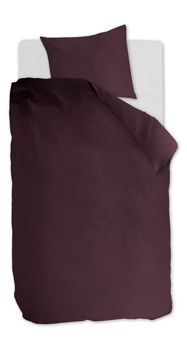 Ambiante Dekbedovertrek Uni 140x220 cm Katoen Dark Red