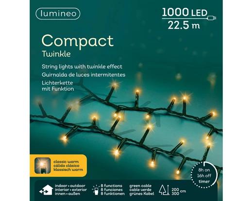 Kerstverlichting LED Compact Twinkle 22.5m - 1000 leds - Green/Classic Warm - In/Outdoor