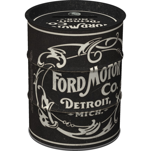 Nostalgic Art Spaarpot Olievat Ford Vintage Logo - 9.3x11.7 cm