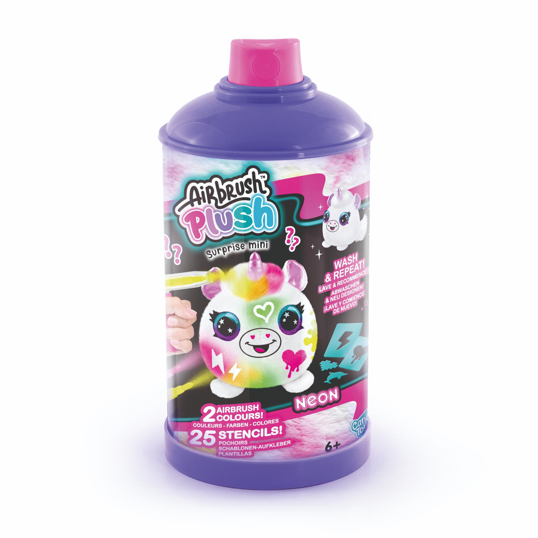 Airbrush Pluch Mini Pluche Surprise in spuitbus