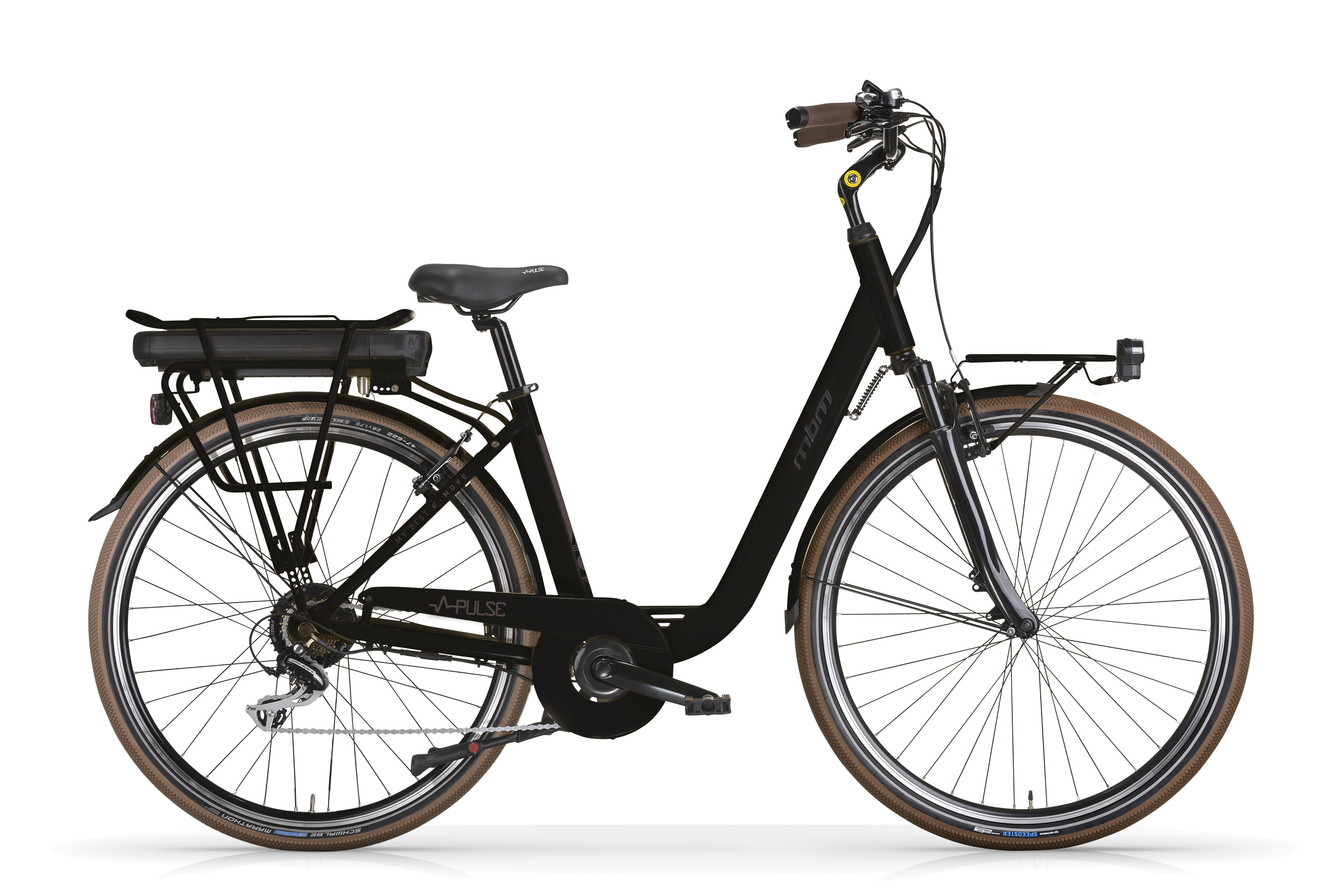 E-bike Black Dames 28" Mat Zwart Bafang Motor 36V/250W - Phylion 481Wh