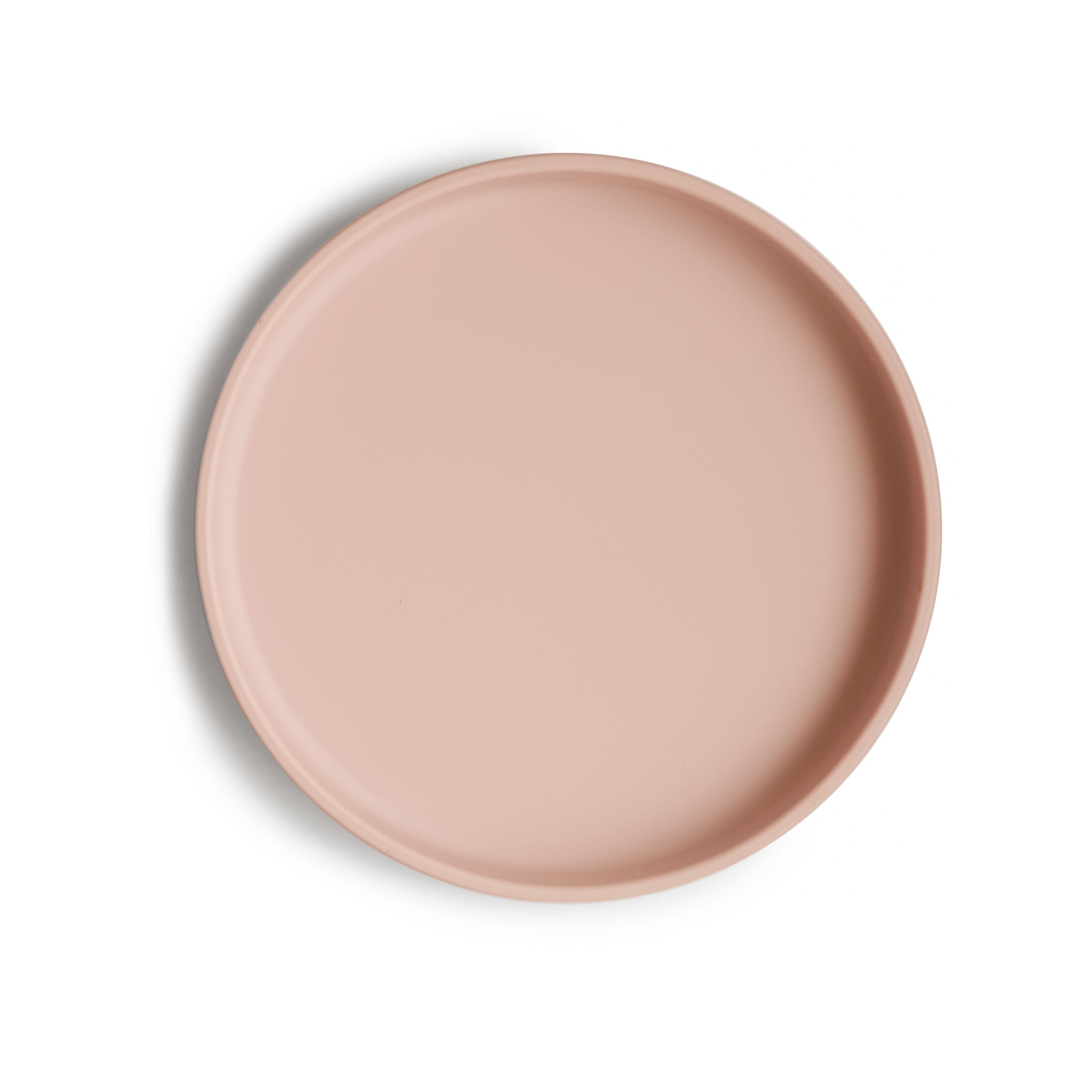 Mushie Bord Classic Silicone met Zuignap Blush