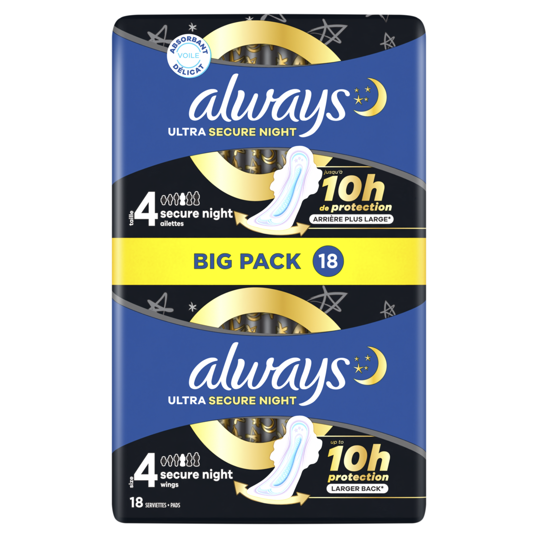 Always Maandverband Ultra Secure Night 18 stuks