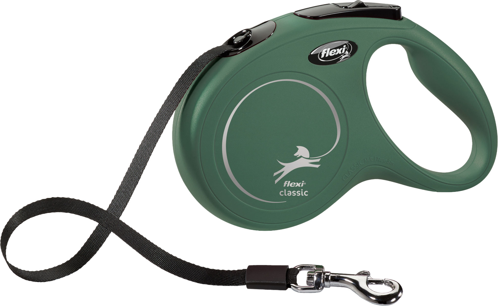 Flexi Leiband New Classic Lint M 5 m Olijfgroen