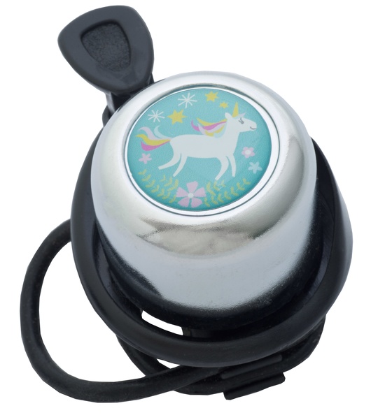 Liix Scooter Fietsbel Happy Unicorn Chrome - diameter 33 mm