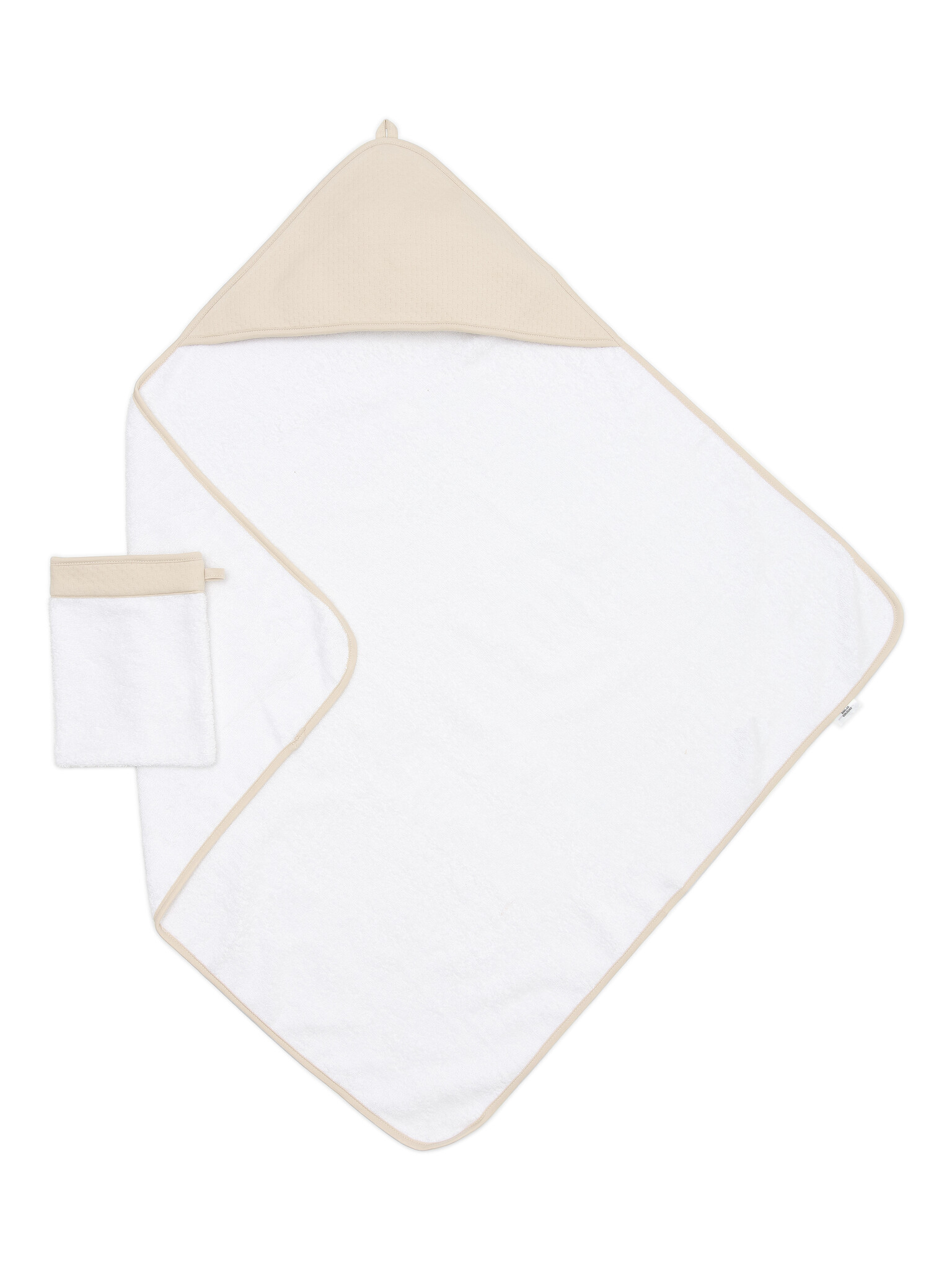 Poetree Badcape met Washandje Little Voyager Beige