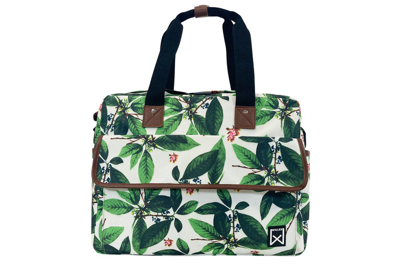 Willex Fietstas Shopper Green Leaves 19l Waterdicht