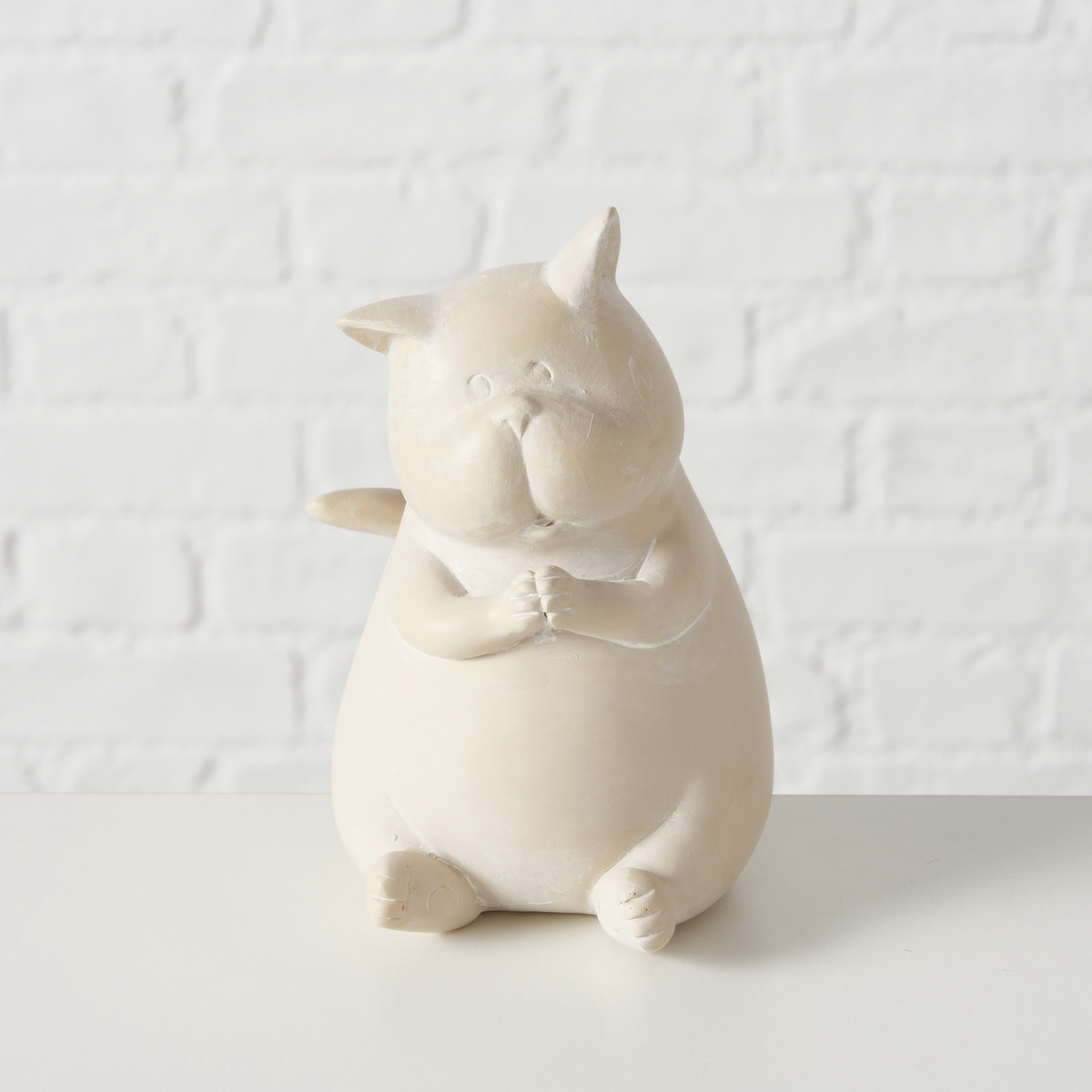 Boltze Home Kat Catty Beige 12.5cm - assorti - prijs per stuk