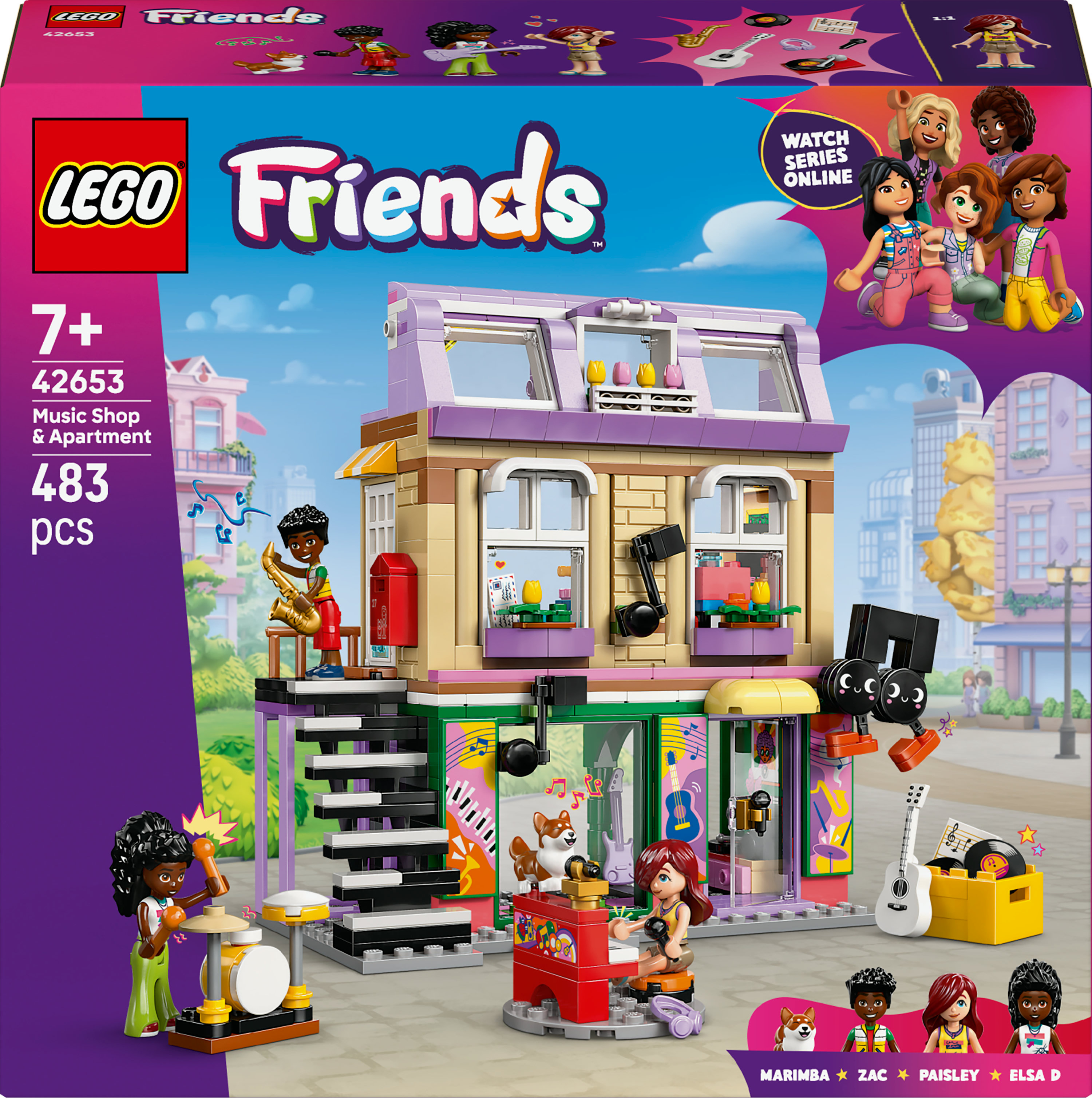 Lego Friends 42653 Muziekwinkel en appartement