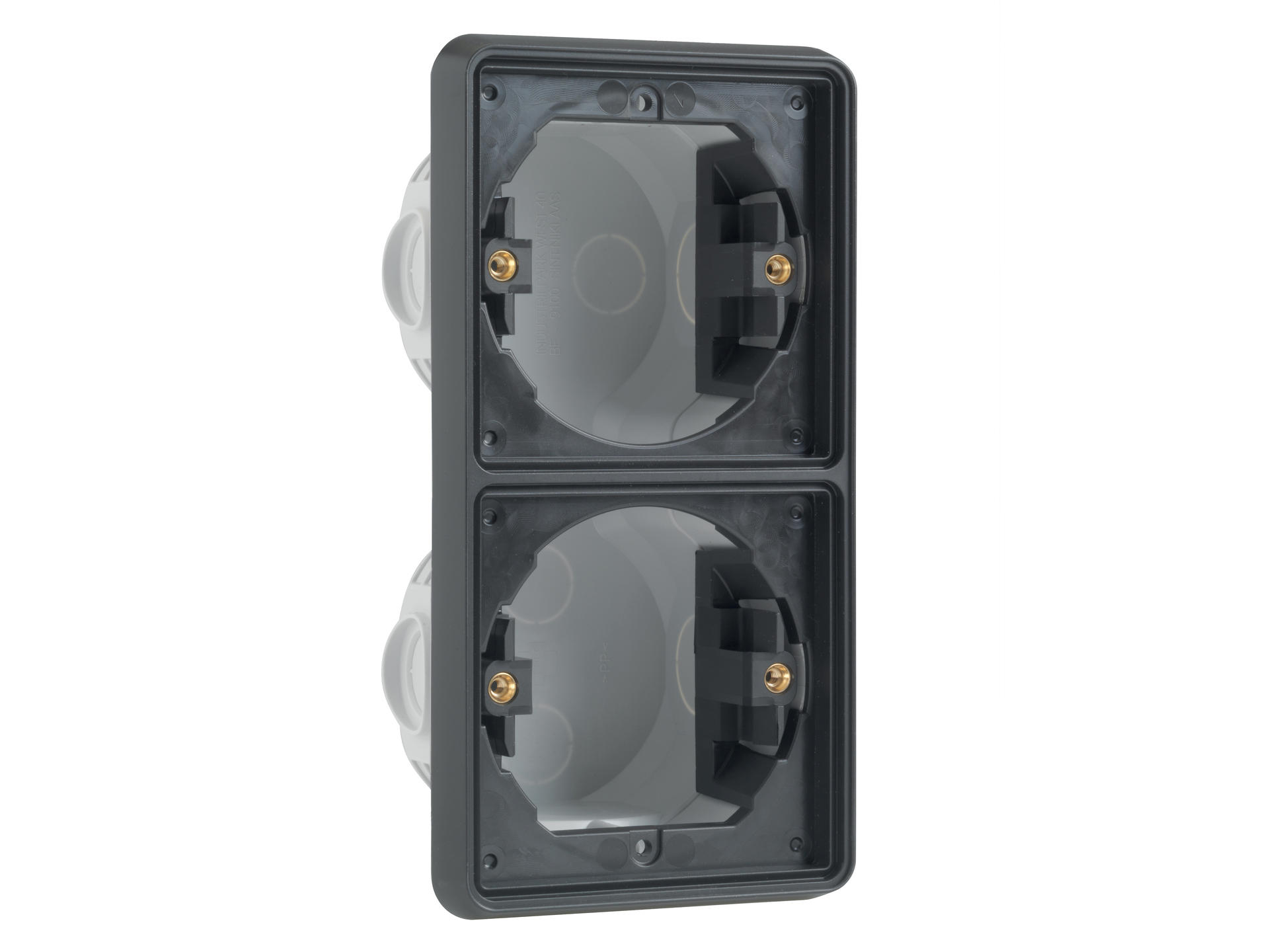 Niko Hydro Inbouwkader 2x Verticaal Zwart