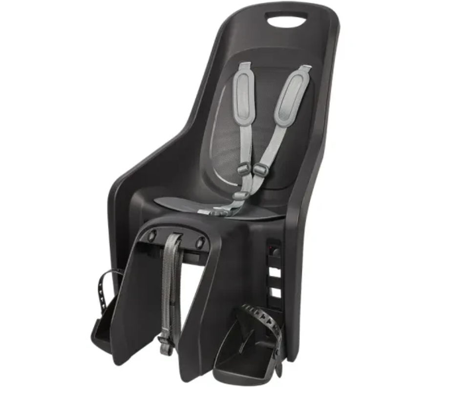 Polisport Bubbly Maxi Plus Fietszitje Pakdrager 9-22 kg Zwart/Grijs
