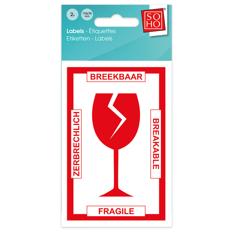 Soho Verzendetiket Breekbaar