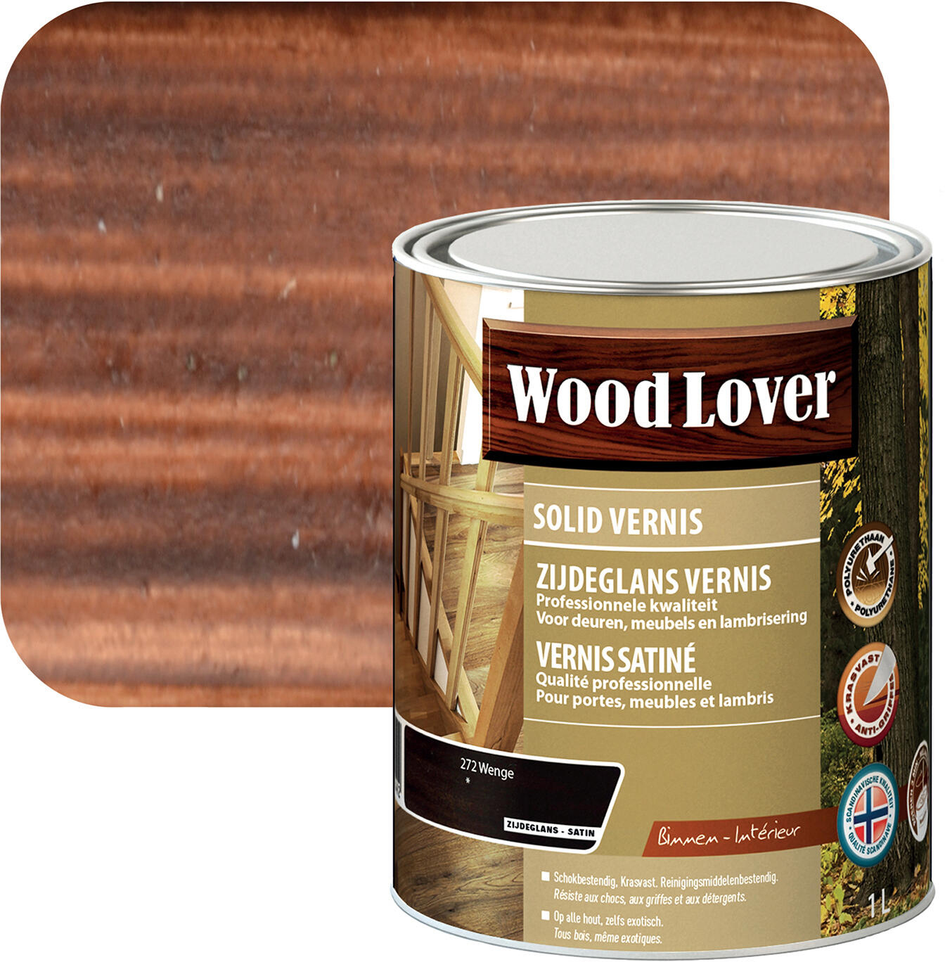 Woodlover Solid Vernis 1 l Kleur 272 - Wenge
