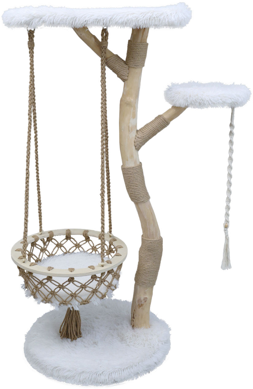 Animal Boulevard Krabpaal Alaska met Schommel Wit Plush 63x63x151 cm