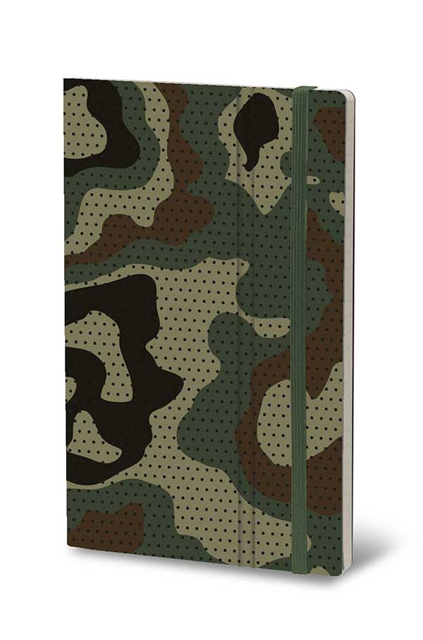 Stifflexible Notebook Camouflage 13x21cm - Groen