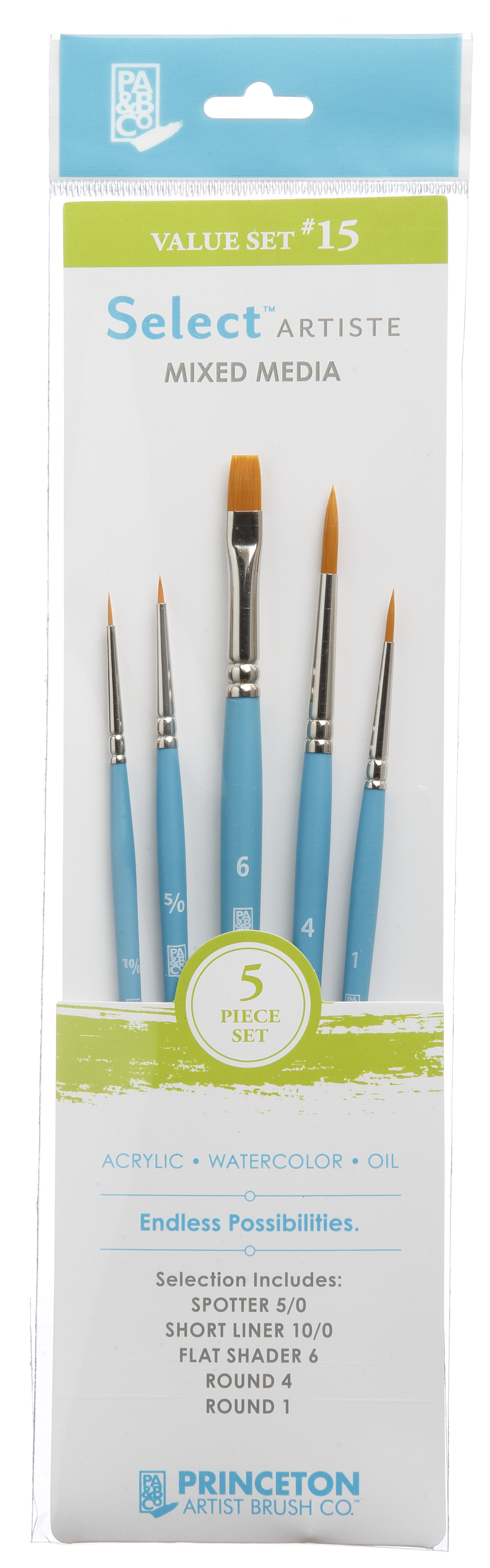 Princeton Penselen Select Value Set 15 5 stuks
