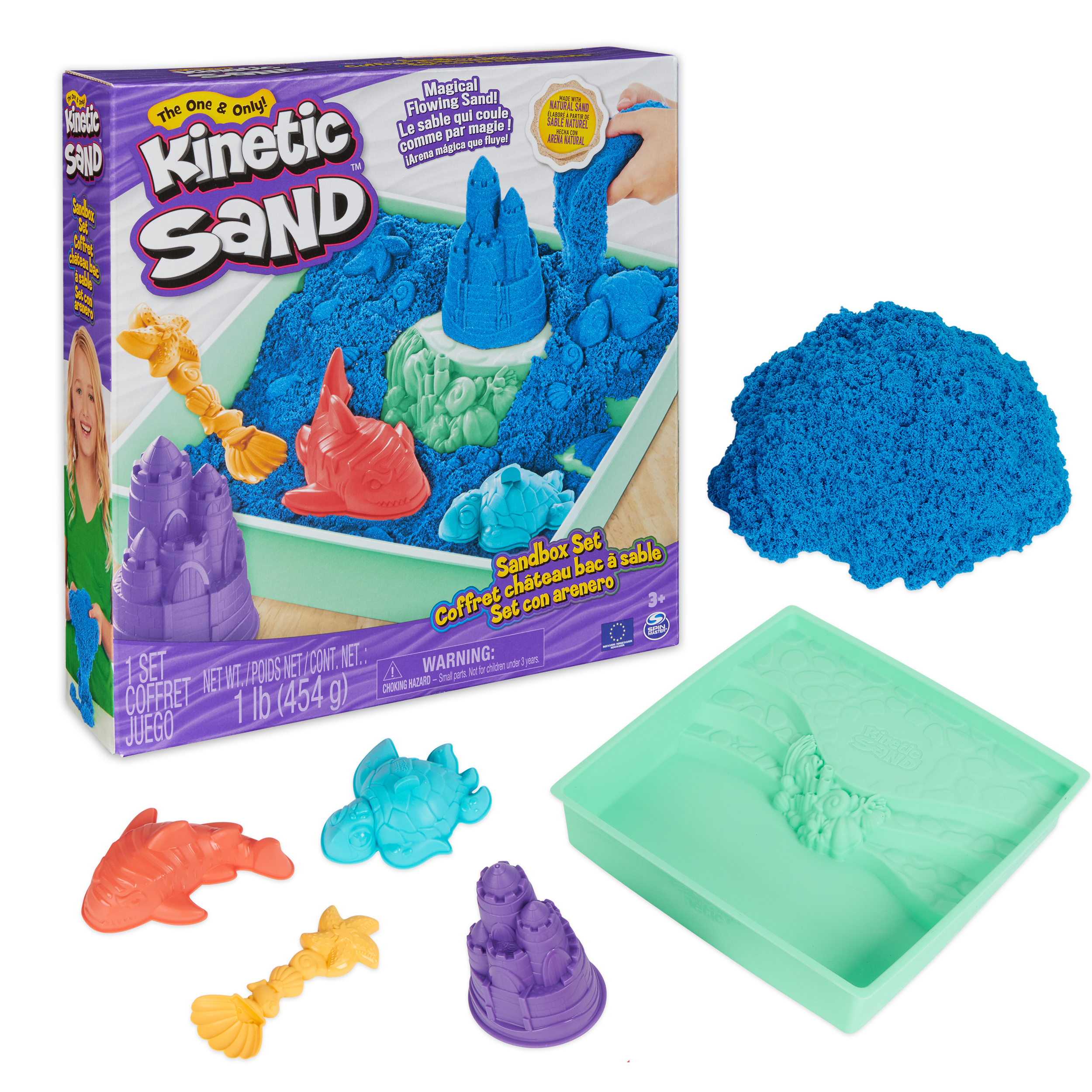 Kinetic Sand - Sand Box Blauw - 454 g