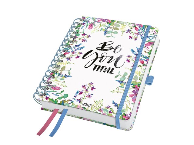 Sigel Agenda 2027 Jolie Inspire A5 1week/2pag Spiraal Flower Parade