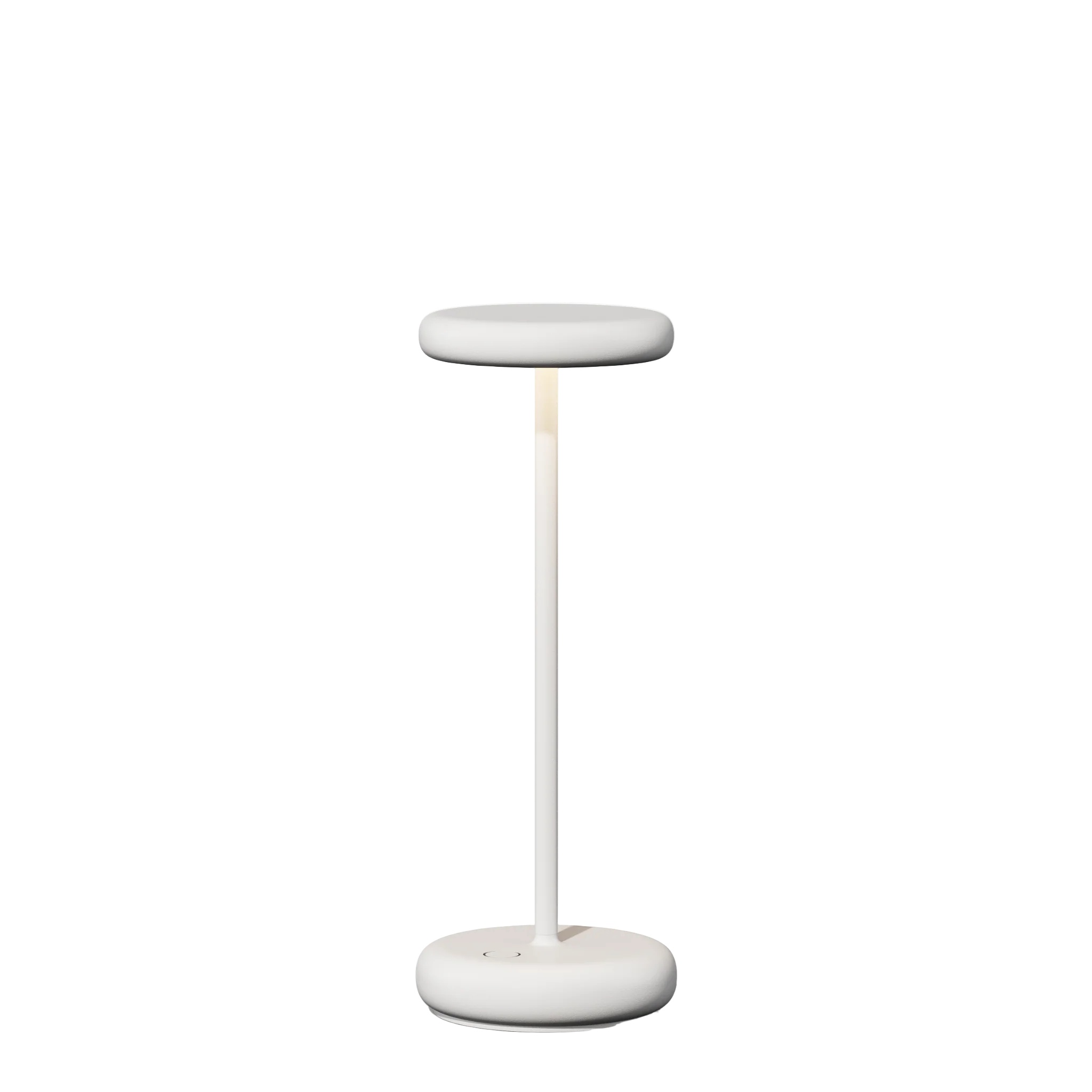 Qoozii Tafellamp Lana White 9x24.3 cm - Warm Licht - Dimbaar - Oplaadbaar (incl. Oplaadstation) - voor Binnen en Buiten