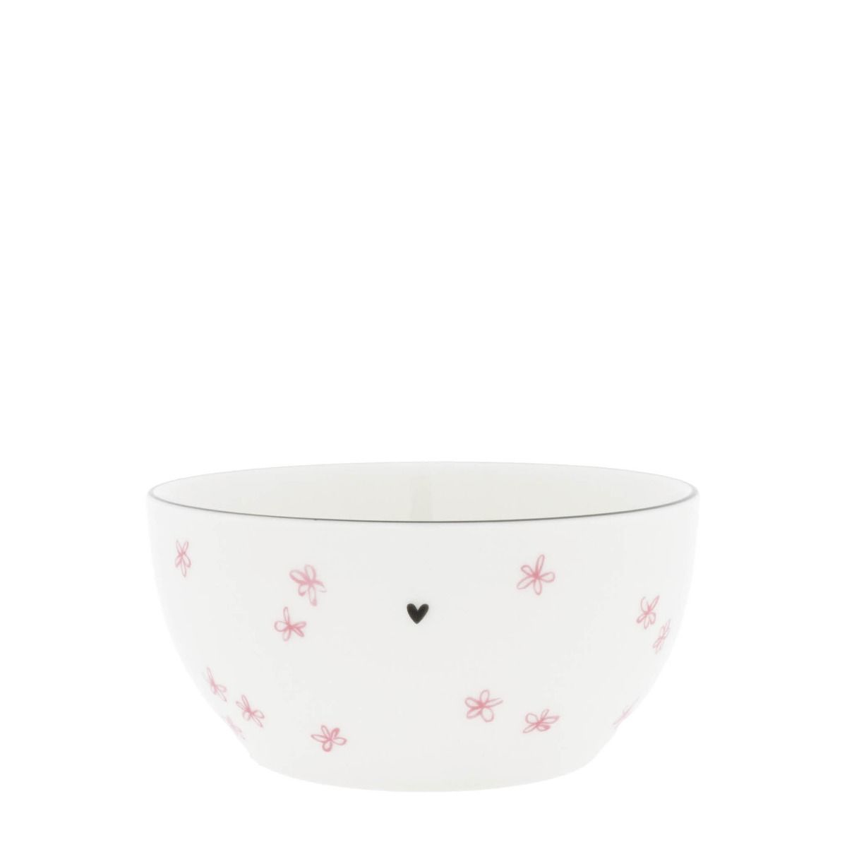 Bastion Collections Bowl Watercolour Rose Little Flowers 14x7 cm - Keramiek