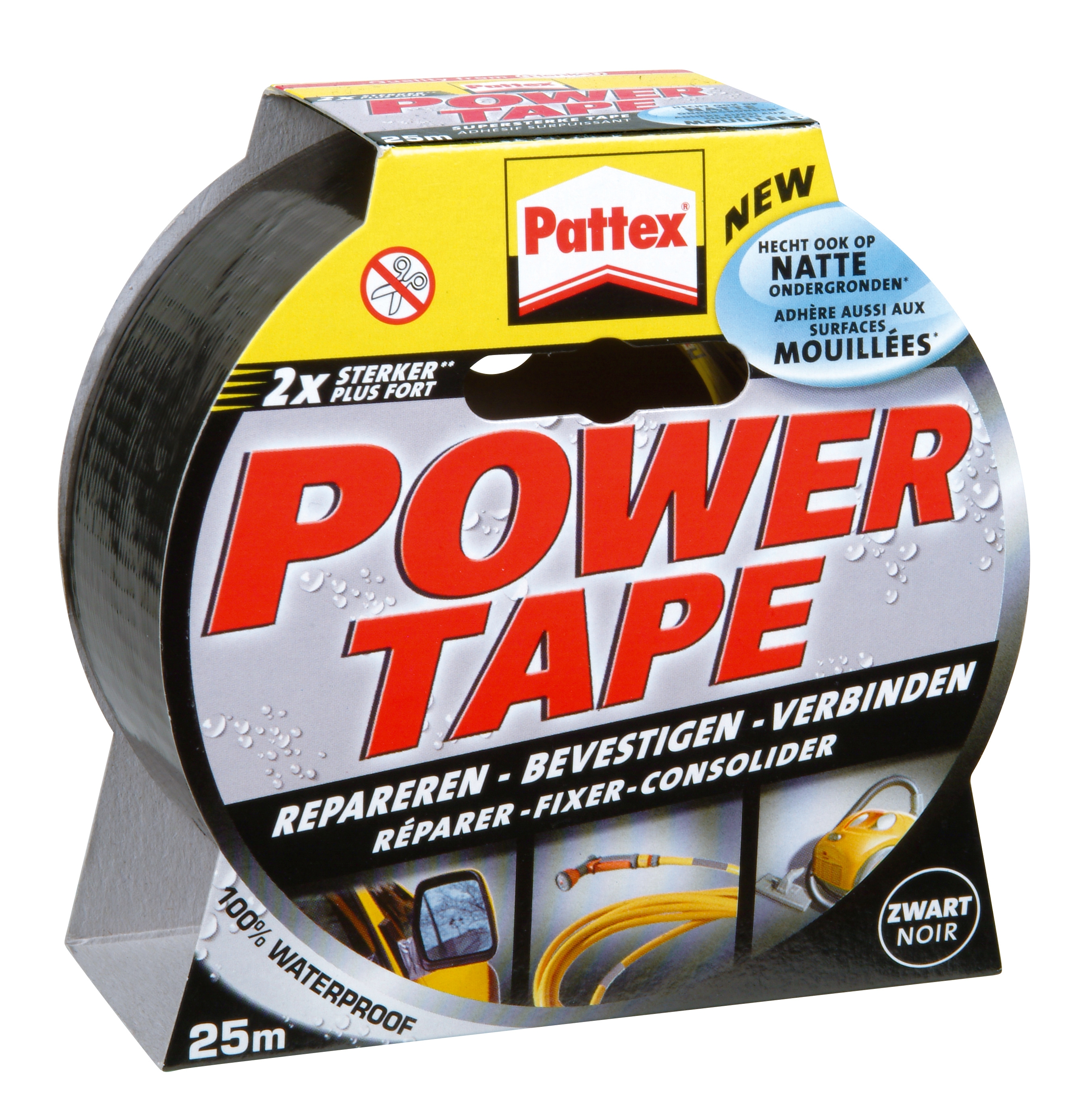 Pattex Power Tape Zwart 25 m