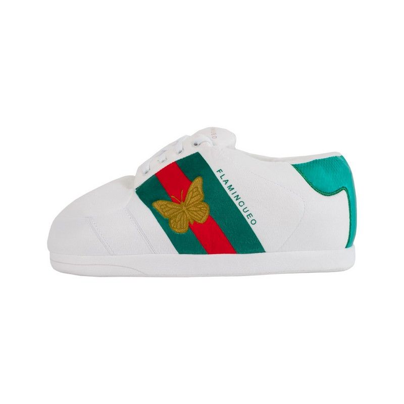 Flamingueo Pantoffels Grace Giant White/Golden Butterfly - One Size