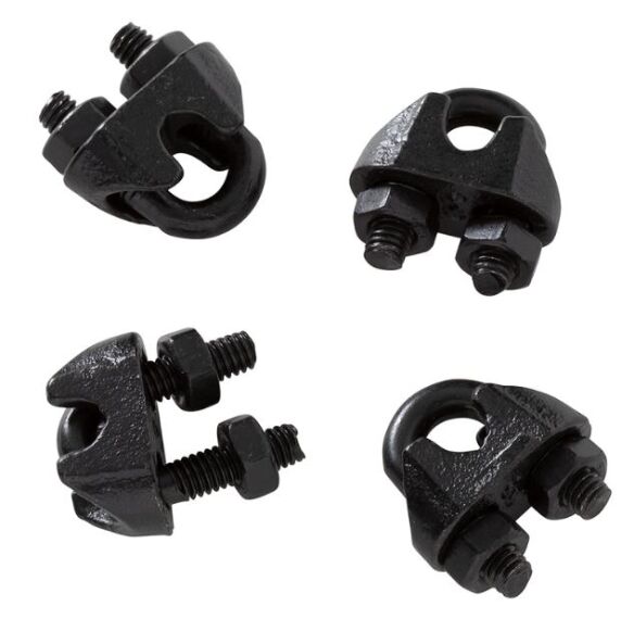 MACK 4 Staaldraadklemmen 3 mm Zwart