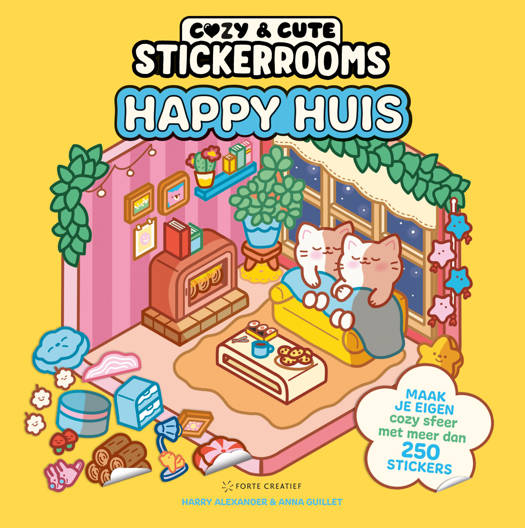 Stickerboek Cozy & Cute Stickerrooms Happy Huis
