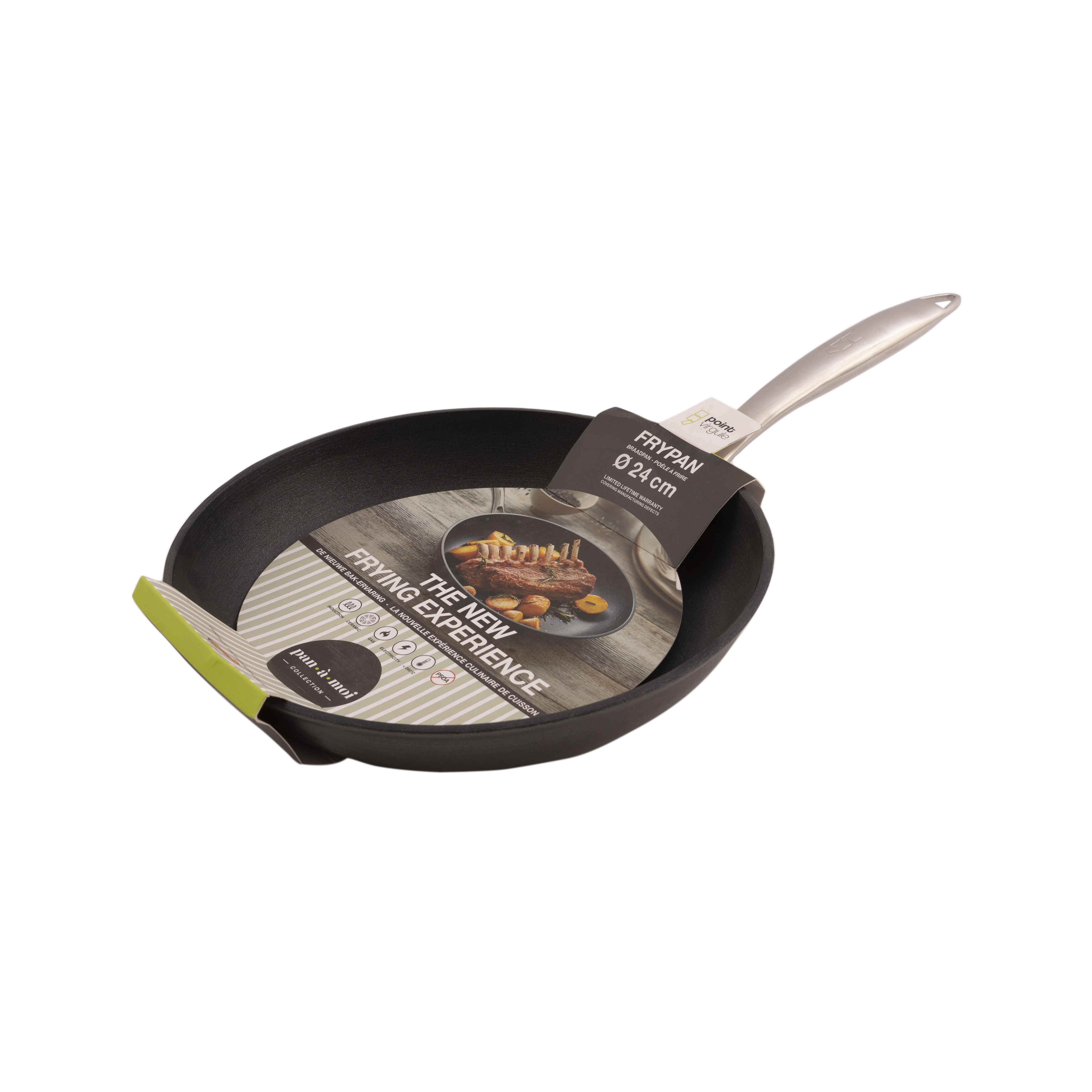 Point-Virgule Braadpan Pan-A-Moi 24cm Licht Gietijzer - Antikleef