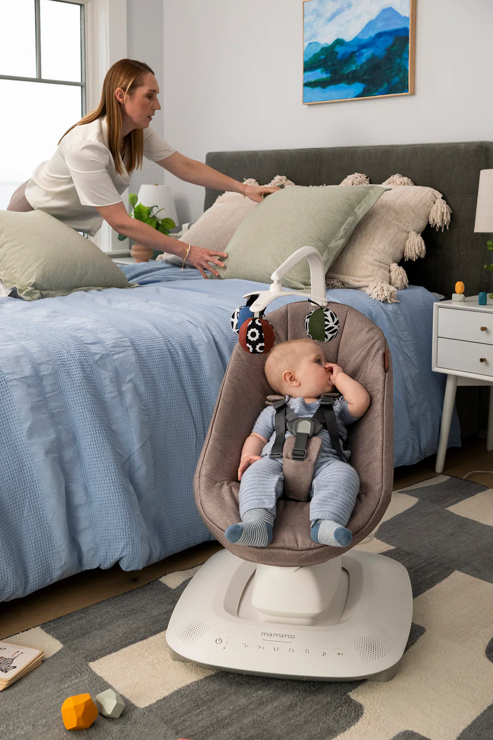 Uppababy MamaRoo Schommelstoel Jake Zwart