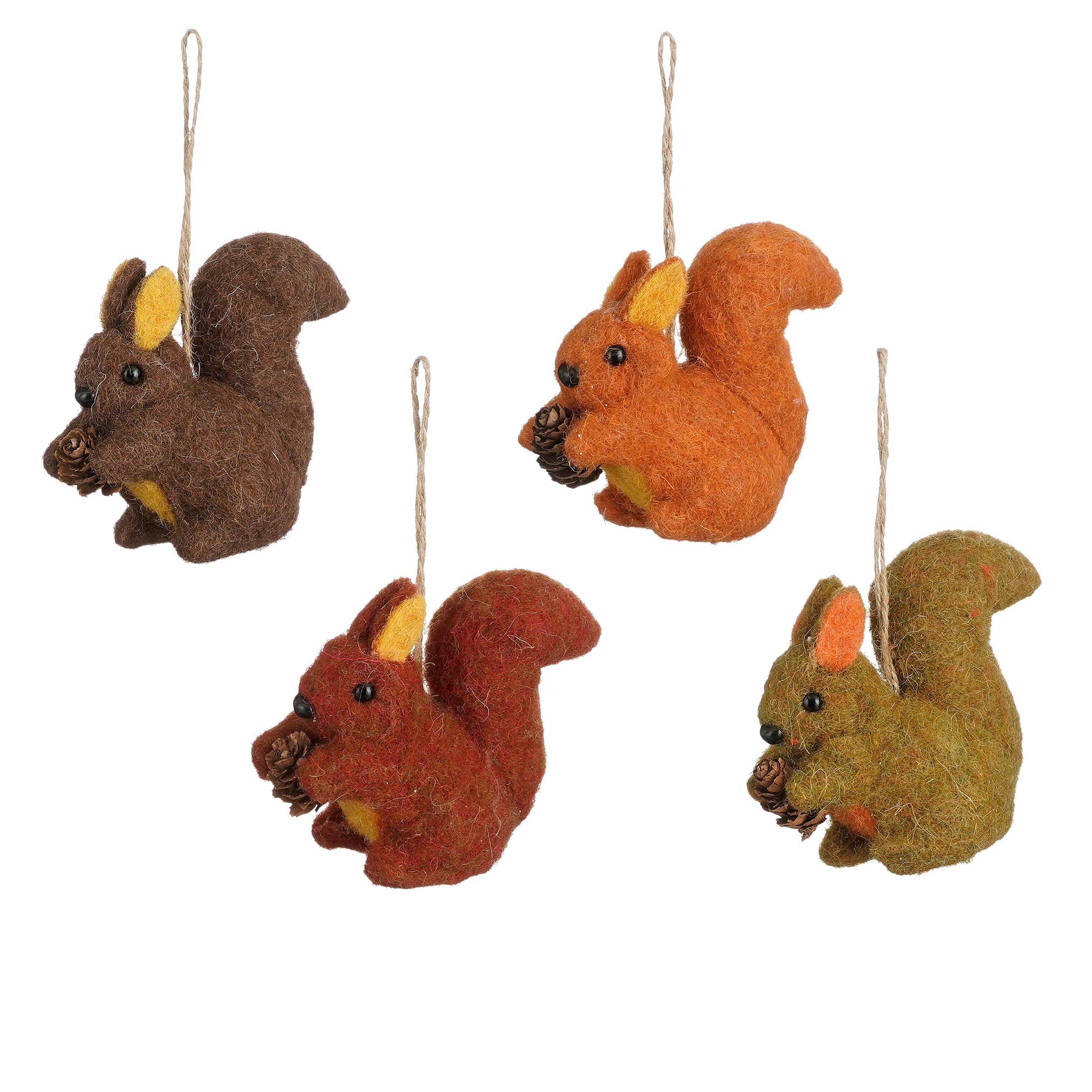 Boomhanger Vilt Mica Eekhoorn 13x7x12 cm - assorti - prijs per stuk