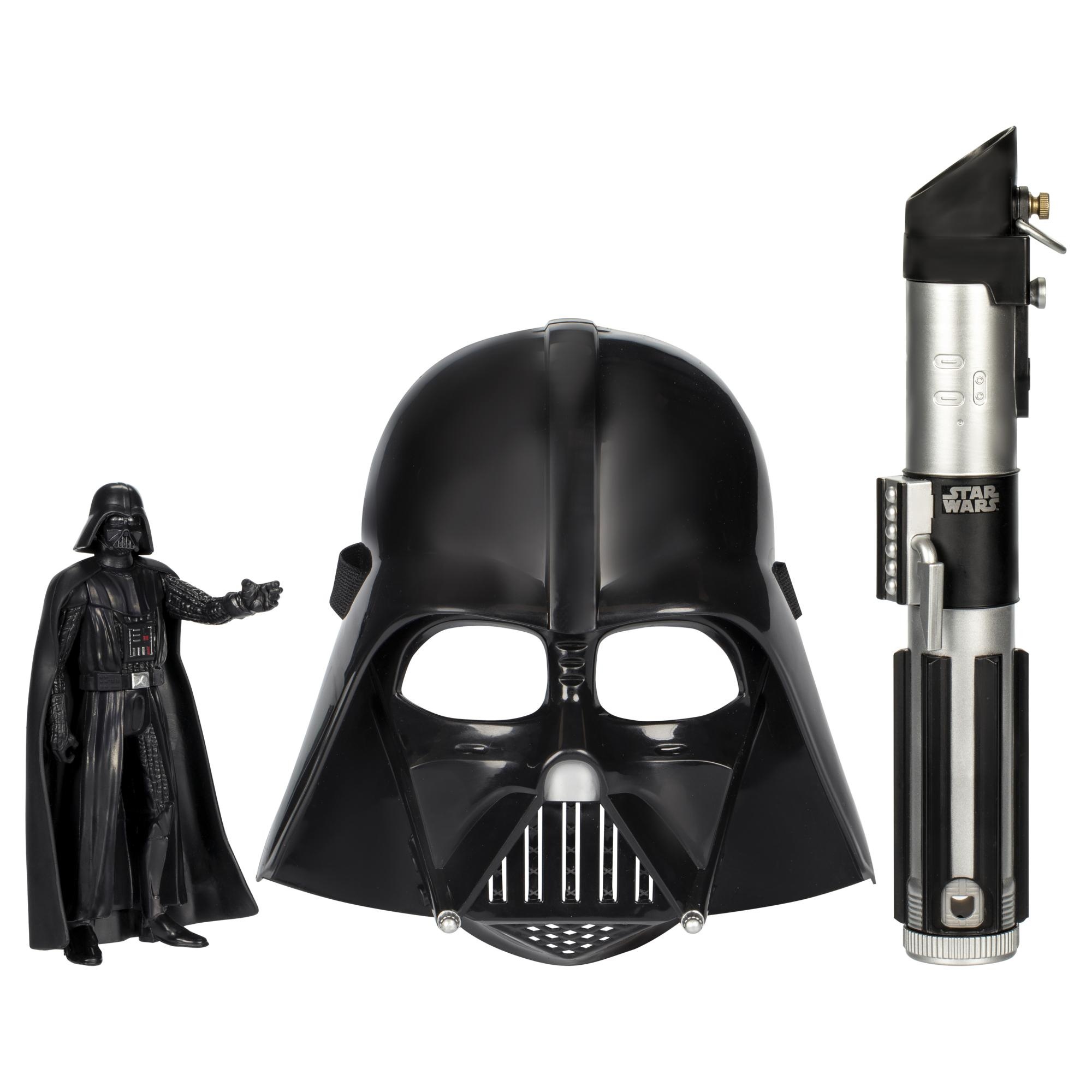 Star Wars Darth Vader verkleedset, Masker met Lightsaber + figuur