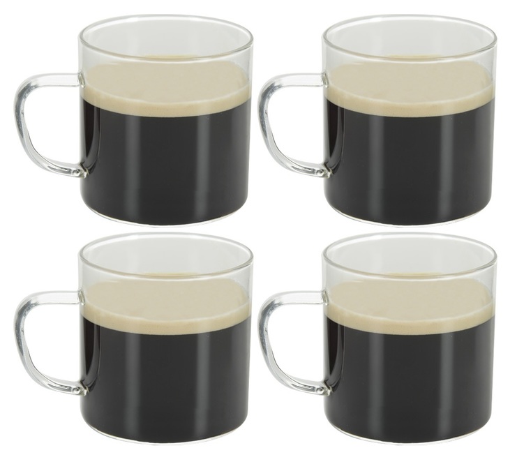 OGO Koffietas 250ml set 4 stuks - Glas