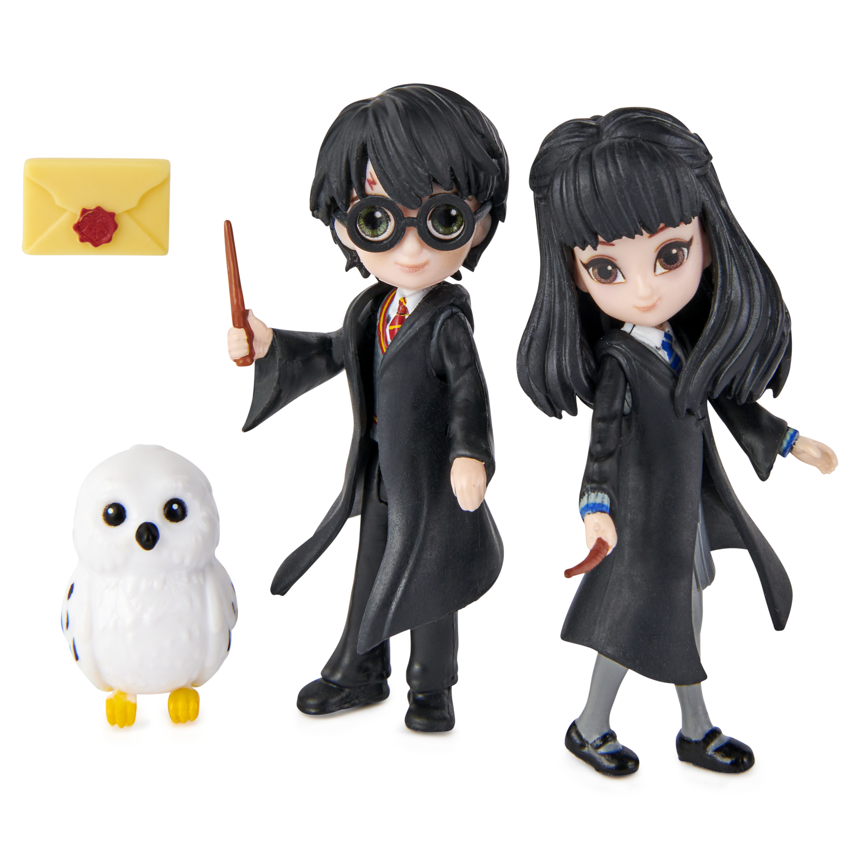 Wizarding World, Harry Potter Mini's 3 pack, Harry, Cho en Hedwig  8 cm