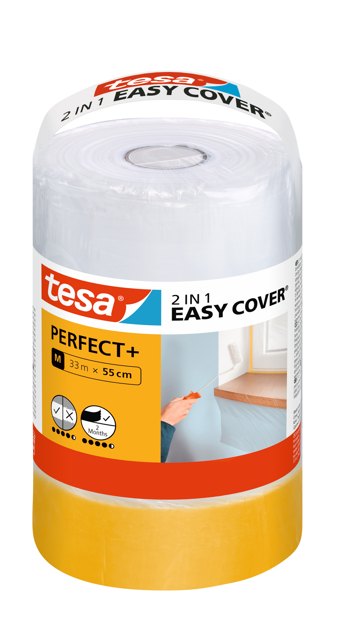 Tesa Easy Cover Perfect+ Afdekfolie Navulling M 33 m x 55 cm