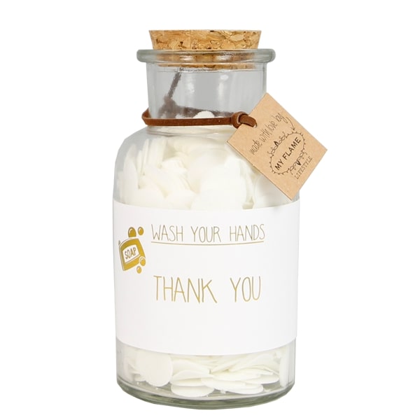 My Flame Confetti Handzeep Thank You - Fresh Cotton - 6.5x13 cm