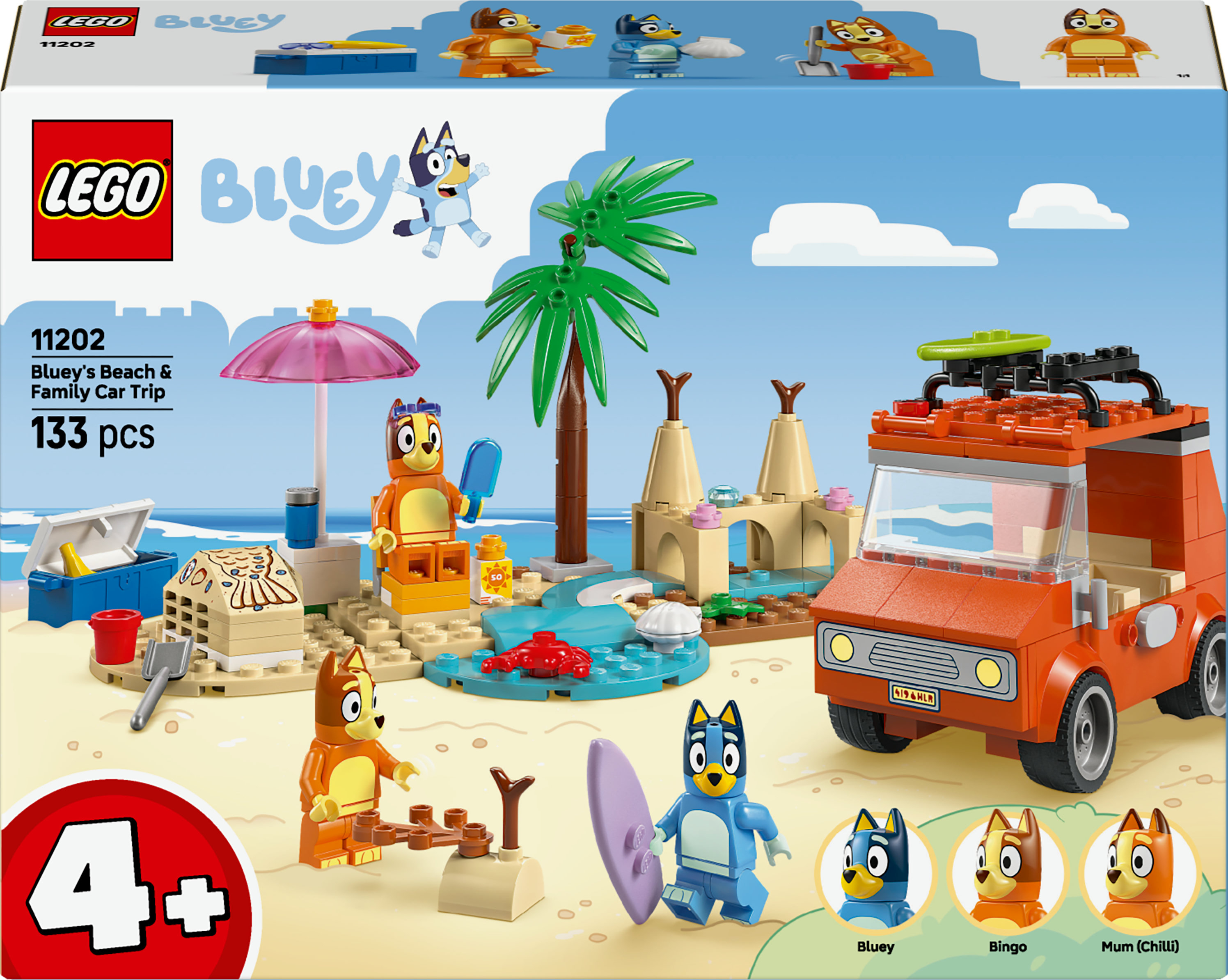 Lego Bluey 11202 Bluey's Autorit naar het strand