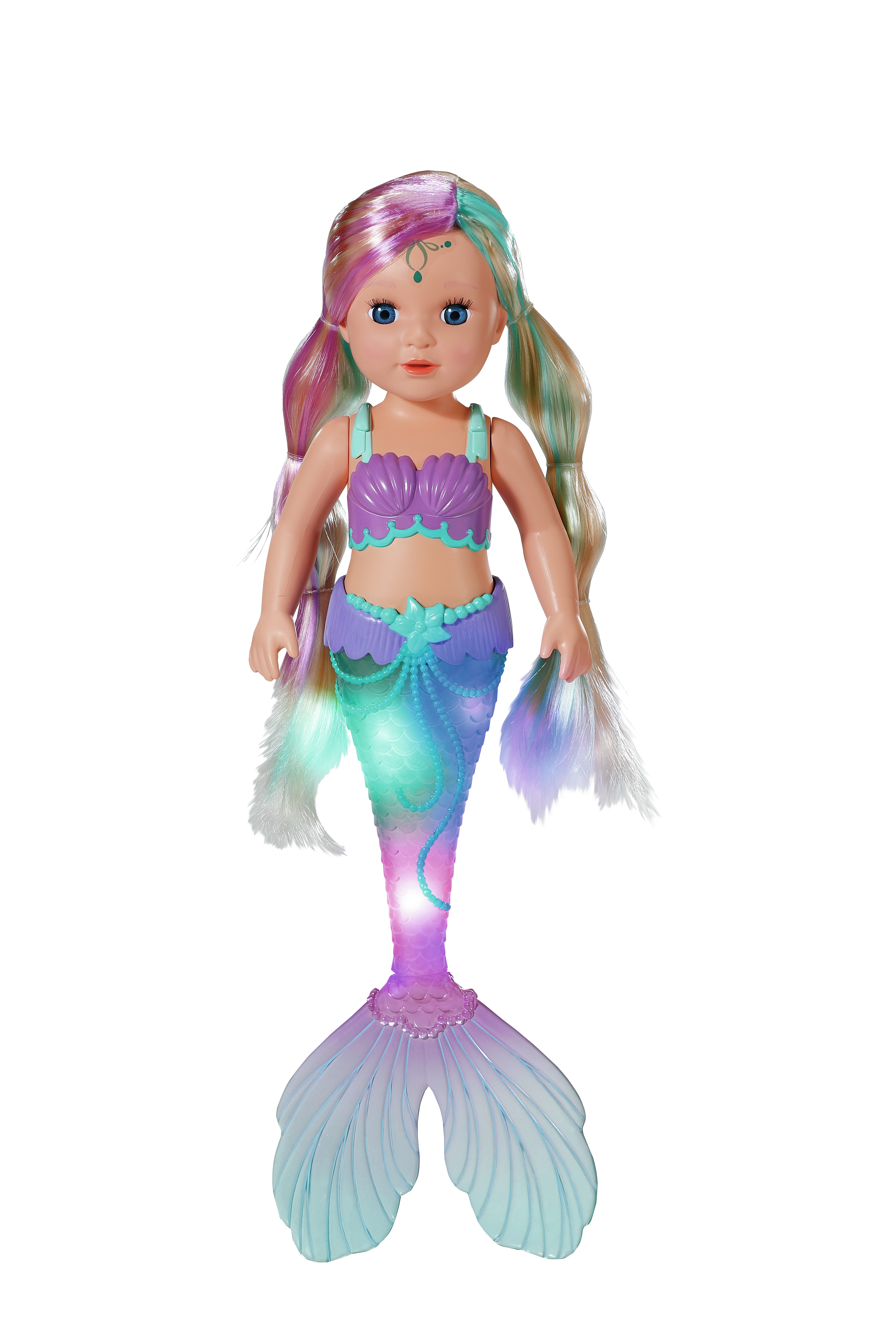 Baby Born Mermaid, staart licht op in het water