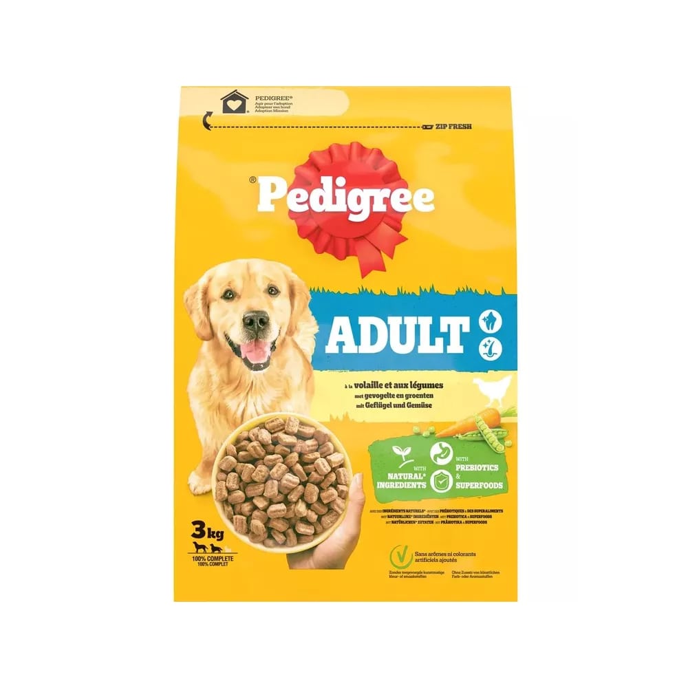 Pedigree Dry Adult Gevogelte & Groenten 3 kg